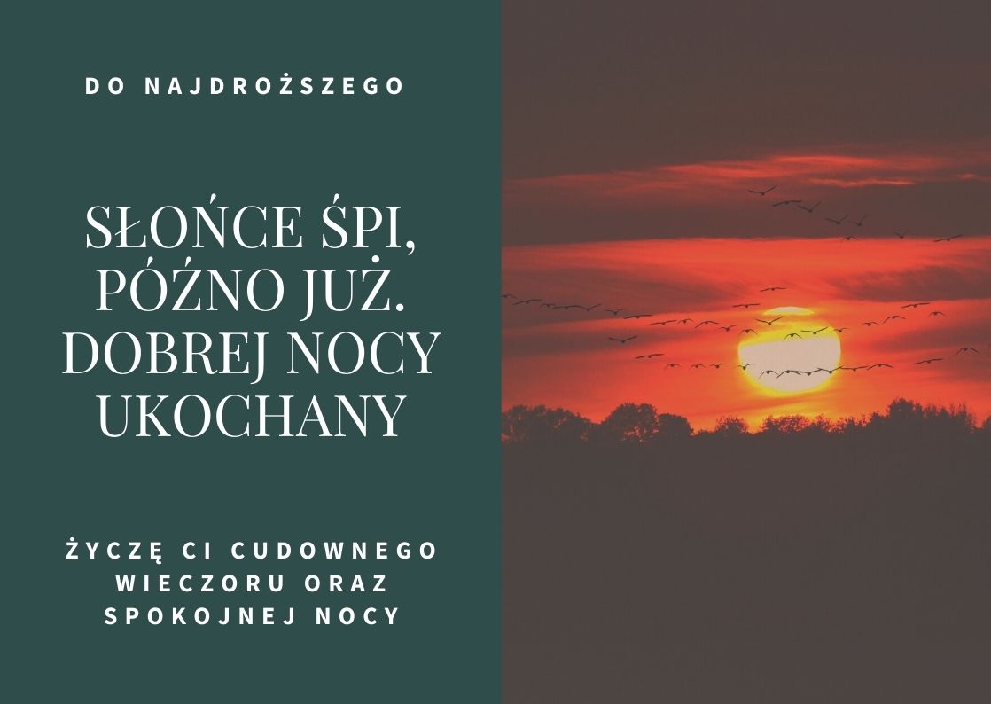 dobranoc kartka do wysłania słodkich snów