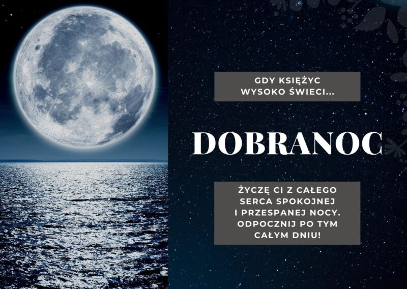 kartka na dobranoc