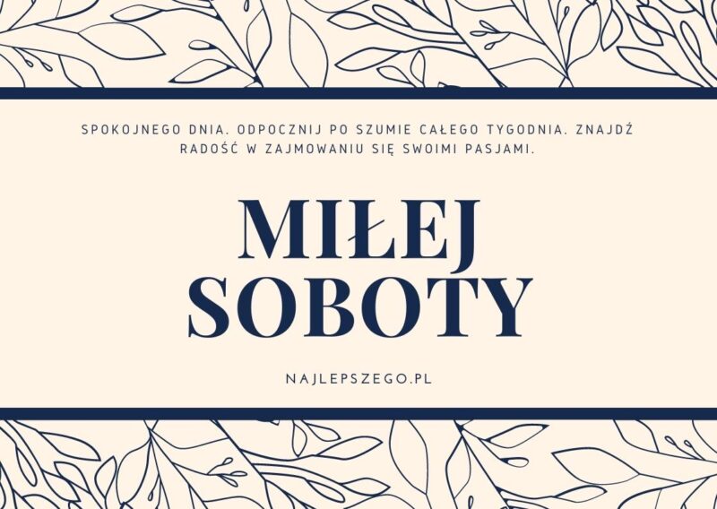 udanej soboty obrazek
