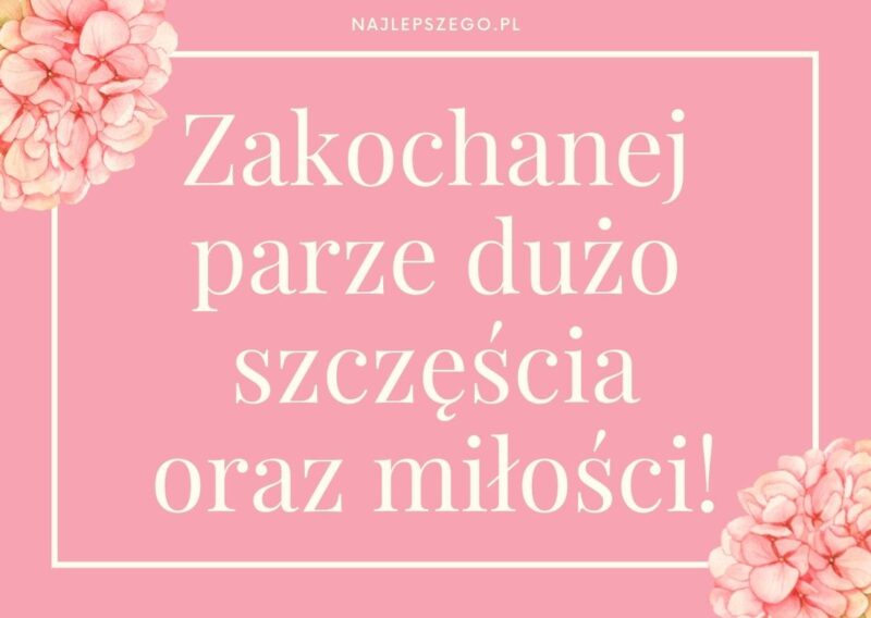 ślubne życzenia kartka do wysłania