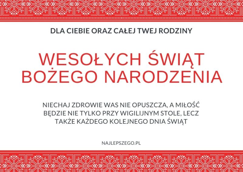 super kartka z życzeniami na boże narodzenie