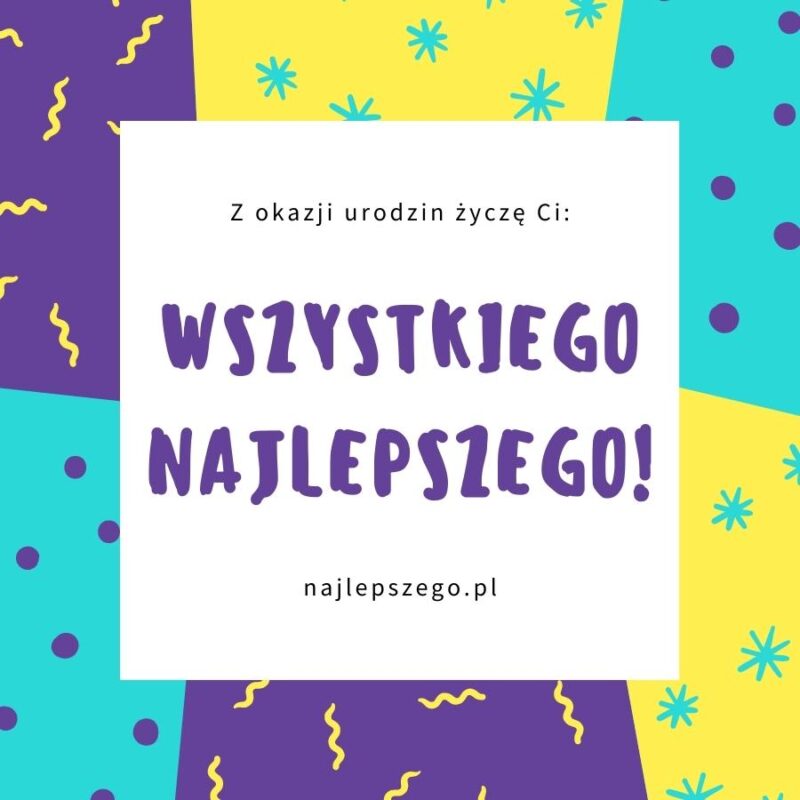 kolorowa kartka urodzinowa